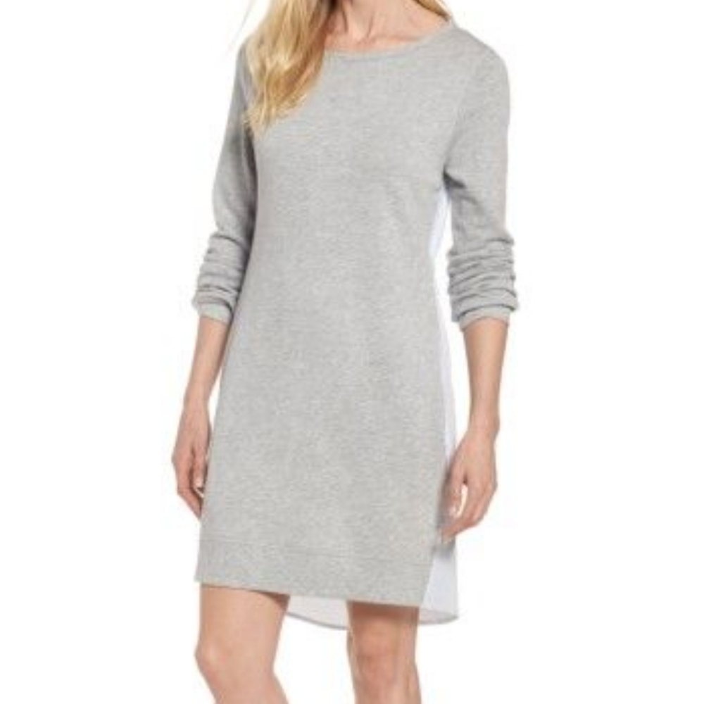 NWT Caslon Woven Back Sweatshirt Dress Size XS